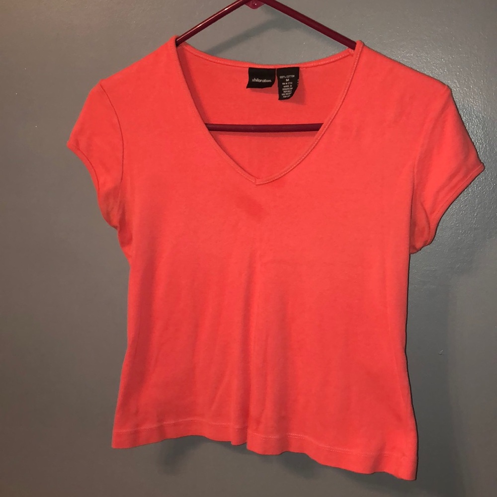 Peach Cropped T-Shirt